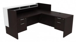 L Shaped Reception Desk - PL Laminate