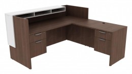 L Shaped Reception Desk - PL Laminate