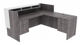 L Shaped Reception Desk - PL Laminate