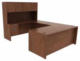 U Shaped Desk with Hutch - PL Laminate