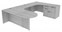 U Shaped Peninsula Desk - PL Laminate