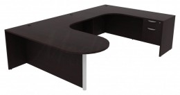 U Shaped Peninsula Desk - PL Laminate