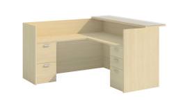 L Shaped Reception Desk with Drawers