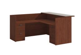 L Shaped Reception Desk with Drawers