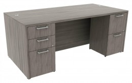 Rectangular Desk with Drawers - Commerce Laminate