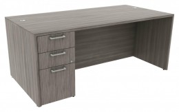 Rectangular Desk with Drawers - Commerce Laminate