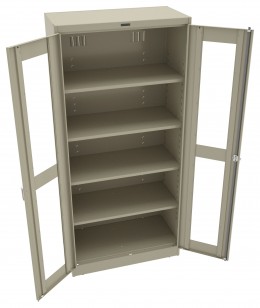 Storage Cabinet with See Through Doors - Deluxe