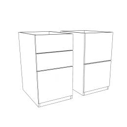 Cherryman 2 & 3 Drawer Pedestals for   Credenza or Return