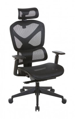 Mesh Office Chair with Headrest - Space Seating