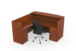 L Shaped Reception Desk with Drawers