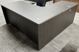 Gray L Shaped Desk