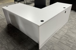 White L Shaped Desk
