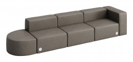 Modern Sectional Sofa with Power Outlets