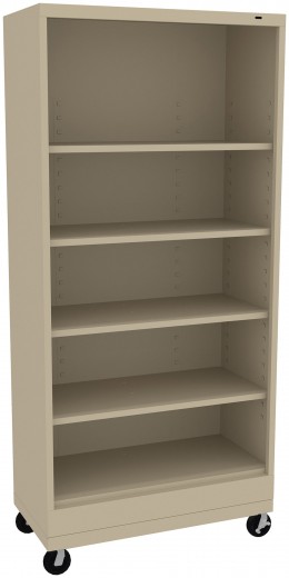 5 Shelf Bookcase on Wheels - Standard Series