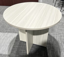 3 Ft Round Gray Meeting Table