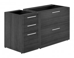 Lateral File & 3 Drawer Pedestal for Corp Design Desks - Potenza