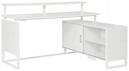 L Shaped Desk with Monitor Shelf