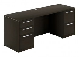 Credenza Desk with Drawers - Potenza Series