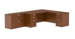L Shaped Desk with Lateral File Cabinet