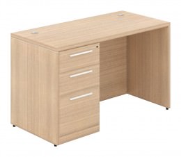Small Pedestal Desk with Drawers - Potenza Series