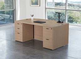 Bow Front Desk with Drawers