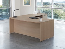 Bow Front L Shaped Desk