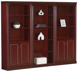 Bookcase Wall Unit with Hinged Door Storage
