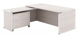 Executive L Shaped Desk with Drawers - Potenza Executive