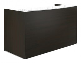 Reception Desk with White Glass Transaction Counter - Potenza