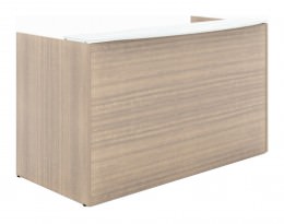 Reception Desk with White Glass Transaction Counter - Potenza Series