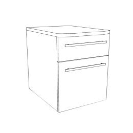 Cherryman Hanging 2 Drawer Pedestal