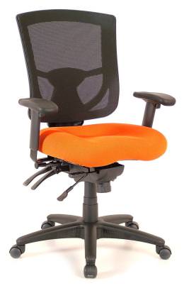 Mid Back Orange Office Chair - CoolMesh Series