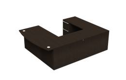 Bow Front U Shaped Desk with Drawers