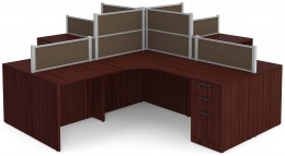 L Shaped Desk with Drawers