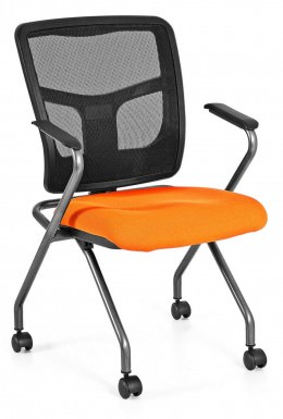 Mesh Back Nesting Chair with Arms - CoolMesh