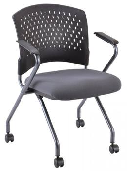 Black Nesting Chair with Arms - Agenda Series