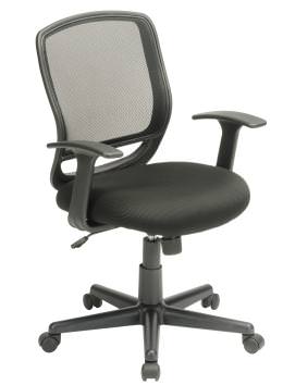 Mesh Back Rolling Office Task Chair with Arms - Sonata Series