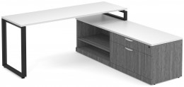 Modern L Shaped Desk with Storage