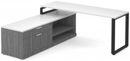 Modern L Shaped Desk with Storage