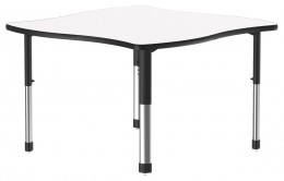 Adjustable Co-Working Dry-Erase Swerve Table