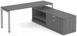 L Shaped Desk with Side Storage