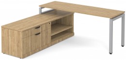 L Shaped Desk with Side Storage