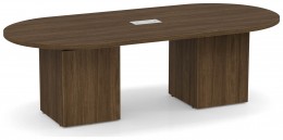 Racetrack Conference Table with Cube Base