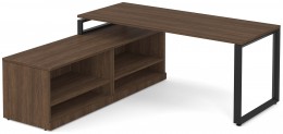 L Shaped Desk with Shelves