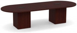 Racetrack Conference Table with Cube Base
