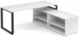 Modern L Shaped Desk with Shelves