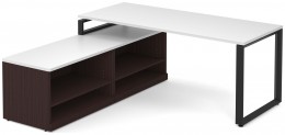 L Shaped Gaming Desk with LED Lights