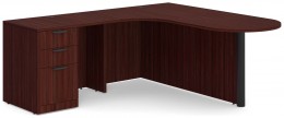 Bow Front L Shaped Desk