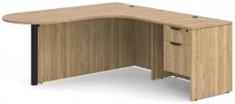 U Shaped Peninsula Desk with Hutch