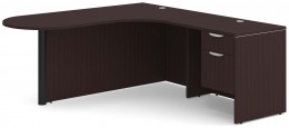 Peninsula Desk with Curved Edge
